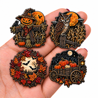 Épinglette en émail dur et souple 3D en métal fluorescent, motif Citrouille et Fantôme d'Halloween, pour décoration de meuble, souvenir personnalisé DIY, cadeau