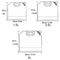 Vente en gros de sacs d'emballage transparents pour liquides Sacs en plastique à tête de remplissage pour approvisionnement en eau d'urgence de voyage pliable vertical épaissi