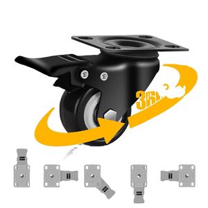 Rollen 4er-Set Leichte, aber leise, aus gezeichnete Verriegelung rollen mit Polyurethan-PU-Rädern Schwenkbare Rollen rollen - Product Image 4