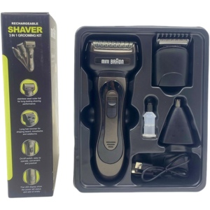 Vente flash Gk-633b Rasoir électrique sans fil 3 en 1 pour <span class=keywords><strong>homme</strong></span> Ensemble de rasoir électrique pour <span class=keywords><strong>homme</strong></span> <span class=keywords><strong>Meilleur</strong></span> <span class=keywords><strong>tondeuse</strong></span> à poils de nez et à <span class=keywords><strong>barbe</strong></span> USB - Product Image 2