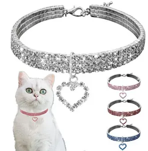 2021 designer pet accessories embellished necklace diamond adjustable Pendant high quality dog collar