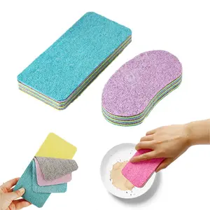High rebound colored multi-layer fiber cleaning sponge for home cleaning customizable in size tearable sponge