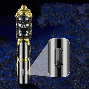 Debang dập nổi Medusa nhẹ hơn kim loại đôi lửa nhẹ hơn sáng tạo trực tiếp <span class=keywords><strong>Windproof</strong></span> mở ngọn lửa chuyển đổi Thuốc lá nhẹ hơn - Product Image 4