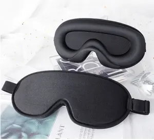 Masque de voyage réglable en soie glacée, vente en gros, masque de sommeil 3d profilé