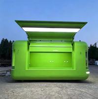 Kiosque alimentaire commercial de rue, remorque alimentaire européenne à double usage (à pousser à la main et remorquable) avec fenêtre rabattable, pour boulangerie et desserts