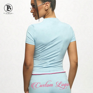 <span class=keywords><strong>Completo</strong></span> Set Estivo 2026 da <span class=keywords><strong>Donna</strong></span>: Abbigliamento Streetwear Personalizzato, Set da Allenamento con Giacca Raglan a Maniche Corte con Zip <span class=keywords><strong>e</strong></span> <span class=keywords><strong>Pantaloncini</strong></span> (2 Pezzi) - Product Image 3