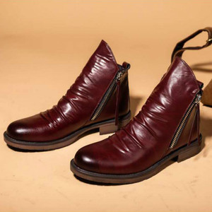 Bottes Chelsea pour hommes les plus vendues, bottes courtes tendance pour hommes, fermeture éclair sur les deux côtés, bottes pratiques pour hommes, chaussures de marche - Product Image 5