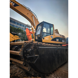 Excavatrice amphibie CAT 320, machine de dragage de sable fluvial, ponton d'occasion CAT 320CL, excavatrice flottante CAT 320C 320CL 320D 320D2 - Product Image 4