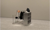 Mobilier professionnel pour magasin de chaussures avec éclairage LED et MDF laqué pour service de design d'intérieur de boutique de chaussures de sport