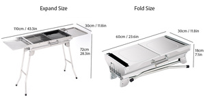 <span class=keywords><strong>Barbecue</strong></span> <span class=keywords><strong>a</strong></span> Carbone Pieghevole <span class=keywords><strong>a</strong></span> Doppia Ala in Acciaio Inossidabile, Portatile e Resistente, Stile Valigia, per Campeggio e Picnic all'Aperto, Versatile e ad Alte Prestazioni - Product Image 2
