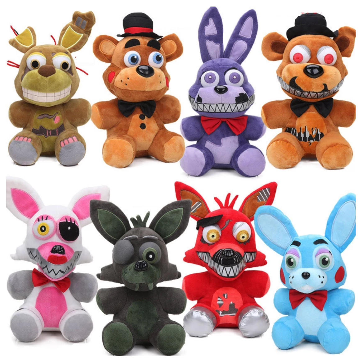 1pc Fnaf Plush Toys Freddy Bear Foxy Chica Clown Bonnie Soft Stuffed Animals  Peluche Toy Doll For Ki