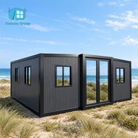 Maison conteneur préfabriquée de luxe pliable de 20 pieds, extensible, 2, 3 ou 4 chambres, pour bureau ou hôtel