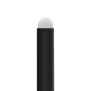 Aiguilles de tatouage pour sourcils en acier inoxydable 304, flexibles, pointues, 0,16 mm, 14U, jetables, pour maquillage permanent PMU, microblading - Product Image 4