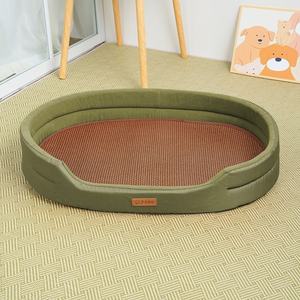 친환경 현대 옥스포드 천 개 침대 여름 시원한 둥지 타원형 올 시즌 유니버설 이동식 빨 시바 이누 애완 동물 침대 - Product Image 1