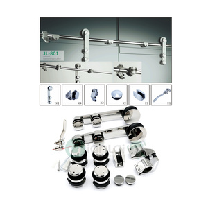 Trung Quốc bán buôn phụ kiện kính treo hệ thống cửa kính thép không gỉ cửa trượt phần cứng Barn Glass theo dõi Kit - Product Image 1
