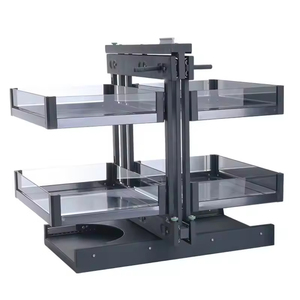 Giá nhà sản xuất Giá để đồ góc bếp hiện đại 2 tầng bằng kim loại, giỏ kéo bằng dây kim loại cho tủ bếp - Product Image 2