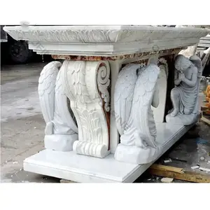 طاولات زينة عصرية بتصميمات كلاسيكية من YZ مزارات رخامية للمقدمين منحوتة يدويًا من الأحجار الطبيعية للأماكن المقدسة
