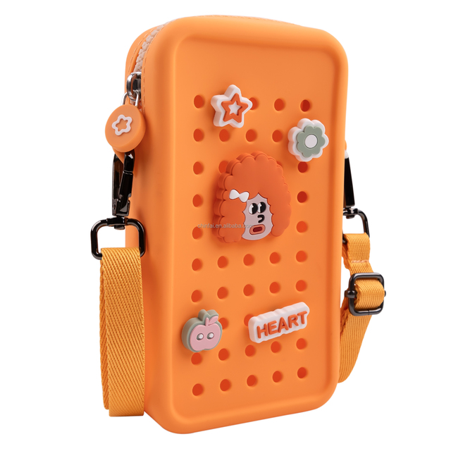 Cell Phone Purse Crossbody Bag for Women with Holes Design for Shoe Charms, Small Crossbody Phone Bag with Adjustable Strap