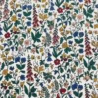 Tissu en popeline de coton à motif floral 40S imprimé numériquement pour vêtements d'enfants, robe pour femmes avec chemise à bretelles