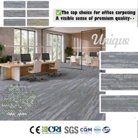 Dalles de moquette modulaires rectangulaires en nylon résistant à l'usure pour hall d'hôtel, avec support en PE, prix usine