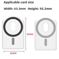 Étui magnétique givré N52 semi-circulaire pour 2 cartes, compatible iPhone Samsung, portefeuille, logo personnalisé, accessoires de téléphone portable, vente en gros