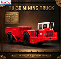 Camion benne minier souterrain de 30 tonnes à commande PLC, haute capacité, avec système de lubrification automatique et transport de minerai