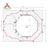 Tente de glamping de luxe Kawagebo Kamp (KK) en PVDF imperméable quatre saisons pour safari, avec armature droite, idéale pour les familles