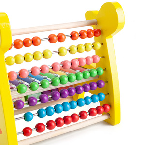 Gioco Matematico Abaco Colorato Arcobaleno, Giocattolo in Legno a Forma di Cervo con Perline Rotonde - Product Image 4