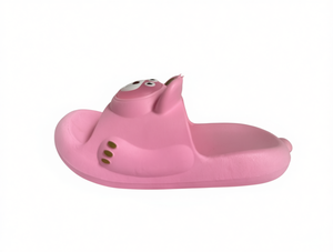 Pantofole Rosa con Faccia di Animale Cartoonesco, Punta Chiusa, Suola Imbottita in EVA, per Tutte le Stagioni, da Indossare in Casa - Product Image 1