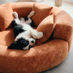 Camas para Perros Medianas y Grandes Hechas a Medida para el Invierno, Camas Redondas de Lujo, Suaves y Lavables para Mascotas, Camas Tipo Sofá para Perros y Gatos - Product Image 1