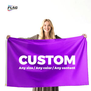 Спот 3*5 футов Полиэстер Пользовательский Флаг двусторонний высокой четкости цифровой печати логотип предприятия Стекловолоконный флагшток MOQ 1 шт. - Product Image 1