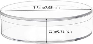 Contenedores de acrílico para dulces de Pascua con tapa, cajas de plástico transparentes pequeñas y redondas para dulces, 2.9x 2.9x 0.78 pulgadas - Product Image 2