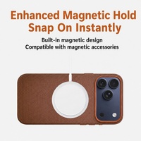 Coque magnétique C0130 pour iPhone 17 Air Tech, texture tissée, toucher agréable, anti-traces de doigts, compatible iPhone 17 18 Pro Max