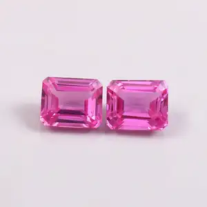 Pietra preziosa sfaccettata ottagonale imitazione rosa pietra preziosa naturale sciolta di alta qualità ciondolo semiprezioso pietra imitazione rosa