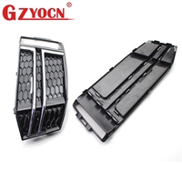 Grille de pare-chocs avant pour Audi A4 B9 S-Line S4 17-19, grille avant nid d'abeille + grille de feux antibrouillard 8W0853651 8W0807681K 8W0807682K
