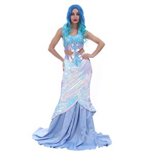 Disfraz de sirena para mujer, vestido de Halloween, disfraz de princesa del mar, traje de fantasía para actuación en escenario, juego de rol - Product Image 1