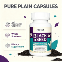 Capsules d'huile de nigelle 500 mg, poudre de nigelle standardisée 5 % d'extrait concentré de thymoquinone, antioxydant haute puissance