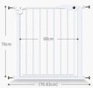 بوابات السلامة للأطفال, للمدخل والسلالم ، وبوابة أمان للأطفال والحيوانات الأليفة ، وبوابات واسعة جدًا للأطفال ، وبوابات الكلب ، وبوابات الحديقة ، ومصنوعة من المعدن الصلب المطلي Pvc