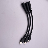 Câble d'alimentation USB-C mâle vers DC 5,5x2,1 mm femelle, adaptateur DC5521 femelle vers USB-C pour routeur, bande LED