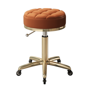 Silla de <span class=keywords><strong>bar</strong></span> hidráulica ajustable en altura, giratoria, con ruedas, para estética/barbería. - Product Image 1