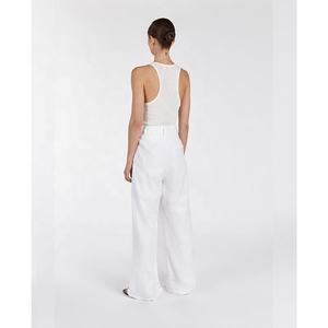 <span class=keywords><strong>Pantaloni</strong></span> estivi da donna in <span class=keywords><strong>lino</strong></span> a vita alta a vita larga <span class=keywords><strong>marrone</strong></span> a gamba larga con <span class=keywords><strong>pantaloni</strong></span> <span class=keywords><strong>di</strong></span> <span class=keywords><strong>lino</strong></span> bianco - Product Image 6