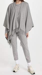 2023 GCS Custom autunno inverno donna scialle lavorato a maglia mongolo lana Cashmere <span class=keywords><strong>Poncho</strong></span> - Product Image 2