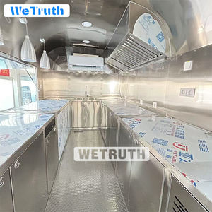 WeTruth, carrito móvil pequeño Retro totalmente equipado para aperitivos, patatas fritas, helado, hecho <span class=keywords><strong>de</strong></span> aluminio duradero, fibra <span class=keywords><strong>de</strong></span> vidrio, almuerzo móvil para coche - Product Image 2