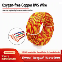 Câble électrique flexible en cuivre à 2 conducteurs Hongsheng, ignifuge, en fil torsadé RVS, isolé en PVC, 300V, pour applications domestiques