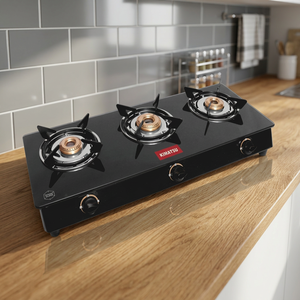 Estufa de Gas Empotrable de 3 Quemadores de Alta Eficiencia, Encendido Automático/Manual, Certificación CE, 1 Año de Garantía, para Uso Doméstico y Hotelero - Product Image 2