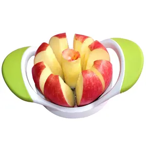 Cortador de manzanas multifuncional de acero inoxidable con 8 cuchillas afiladas Utensilio portátil Cortador de manzanas