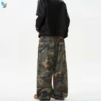 Pantalon de jogging cargo imprimé sur toute la surface personnalisé unisexe camouflage ample jambe large avec poches pantalon de jogging cargo