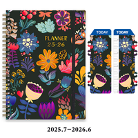 Vente en gros de planificateur de cahier à spirale doré papier de haute qualité avec signet gratuit plusieurs modèles pour planificateur d'organisation