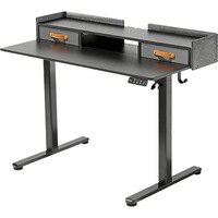 Bureau intelligent électrique à hauteur réglable en acier pour le bureau à domicile, l'étude, les jeux avec rangement pour livres