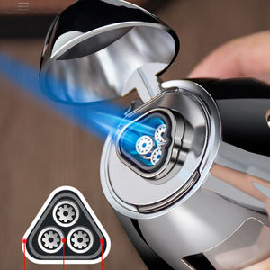 ไฟแช็คบิวเทนแบบเติมได้ ไฟแรงสามหัว ทนลม พกพาสะดวก สำหรับตั้งแคมป์กลางแจ้ง จุดซิการ์ ไฟสีฟ้า - Product Image 5